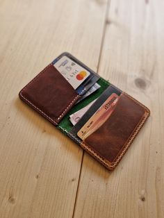 You can easily carry our card wallet in your front pockets or bags. With fewer or more cards, it will accompany your usage habits and gain a better structure and appearance as you use it. A light and quality gift that will stay with you or your loved ones for many years. Both to you and your loved ones. If you wish, you can order quickly and buy the product in the photo, or You can fully reflect yourself with your colorful wallet that you can create with the colors you want.  You can inform us a Green Bifold Everyday Card Holder, Everyday Green Bifold Card Holder, Green Bifold Card Holder For Everyday Use, Bifold Card Holder With Interior Slots, Green Trifold Wallet With Card Slots For Everyday Use, Everyday Use Trifold Card Holder With Card Slots, Green Bifold Card Holder With Interior Slots, Handmade Bifold Wallet For Everyday Use, Handmade Bifold Wallets For Everyday Use