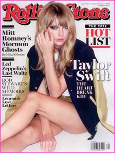 the cover of rolling stone magazine featuring taylor swift