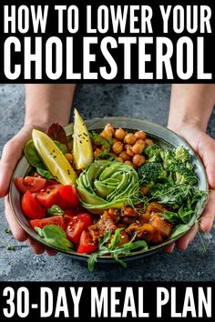 Cholesterol Lowering Meals, Cholesterol Diet Recipes, Hashimotos Disease Diet, Heart Healthy Recipes Cholesterol, Healthy Eating Menu, Paleo Vegetarian