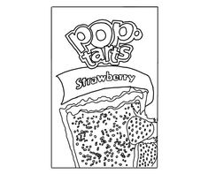 a bag of pop tarts strawberries coloring page