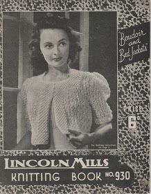 an old knitting book is featured in the magazine, incon mills knitting book no 39