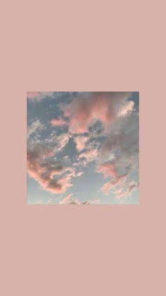 the sky is filled with pink and blue clouds