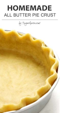 two pie pans filled with homemade all butter pie crust on top of each other