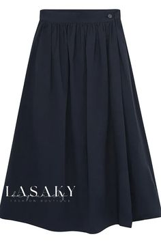 Lasaky - Elevated Styling: Sophisticated High-Waisted Pleated Skirt crafted from Luxurious, Skin-Friendly Fabric with a Flattering Semi-Fitted Design Umbrella Skirt, High Waisted Pleated Skirt, Mid Length Skirts, Skirt Skirt, Color Fabric, Cotton Skirt, Types Of Skirts, Skin So Soft, Skirt Length