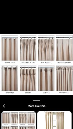 the instructions for how to make curtains