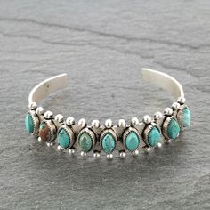 Natural Turquoise "C" Cuff Bracelet. Natural stones may vary in size, color or shape. 50 grams weight. I am sure we can work it out. 0.7" Height at center. Southern Jewelry, Open Bracelet, Turquoise Bracelet Cuff, Amber Bracelet, Native Jewelry, Natural Stone Bracelets, Bohemian Bracelets, Turquoise Cuff, Styl Boho