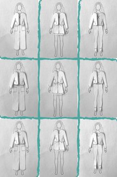 Fall Capsule Wardrobe Planning with my 3x3 Sudoku Grid | MyBodyModel Fashion Croquis Templates, Fashion Sketch Template, Capsule Wardrobe Planning, Fashion Croquis, Wardrobe Planner, Croquis Fashion, Fashion Figure Templates, Vintage Thrift Stores, Outfit Combos