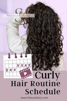 Curly Hair Routine Schedule - How often do you wash your curly hair? Hair Routine Schedule, Wash And Go Curly Hair, Curly Hair Wash, Styling Curly Hair, Wash Routine, Wash Day Routine, Hair Washing Routine