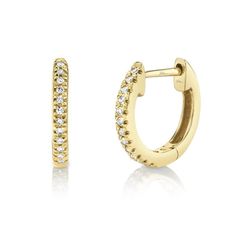 Shy Creation Jewelry - 0.07 CT. CLASSIC DIAMOND HUGGIE EARRINGS - SMALL | Manfredi Jewels Ear Jewellery, Diamond Earrings For Women, Diamond Huggie Earrings, Diamond Huggies, Jewelry Staples, Multiple Piercings, Bath And Body Works Perfume, Bold Earrings, Tiny Diamond