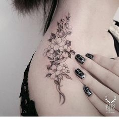 a woman's stomach with flowers on it and the words instagram written below