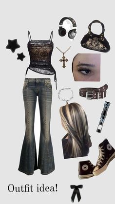 Fashion: #fashion, #style, #outfitinspiration, #beauty Fall Outfits Y2k Grunge, Informal Dance Outfits, Gurge Aesthetics Outfit, 2000s Fashion Curvy, Grudge Y2k Outfit Ideas, Y2k 90s Outfits, 2000s Fashion Bratz, Y2k Grunge Outfits Aesthetic, 200s Grunge Outfits