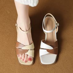 CHIKO Kyanna Open Toe Block Heels Heeled Sandals feature leather upper, leather lining, rubber sole. Heel height is approx. 2" (5 cm) Chiko Shoes, Beef Tendon, Chunky Heel Sandals, Moccasins Mens, Head Color, Stylish Sandals, Chunky Heels Sandals, Pig Skin, British Indian