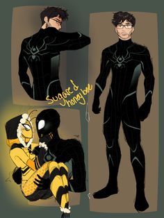 Made by me, please credit if reposted my instagram is sugaredhoneybee Spider Man Suit Fan Art, Symbiote Spidersona, Spidersona Suit Designs, Superhero Oc Ideas, Spider Man Costume Design, Spiderman Oc Art Suit, Spider Man Suit Concept Art, Asian Spiderman, Spiderman Costume Design