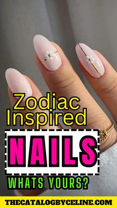 Zodiac-Inspired Nail Designs | Nails for Every Sign Astrological Nail Designs, September Birthday Nails, Leo Season Nails, Gemini Nails Designs, Novemember Nails, Taurus Nails Designs, Libra Nails Design, Virgo Nails Designs, Leo Birthday Nails