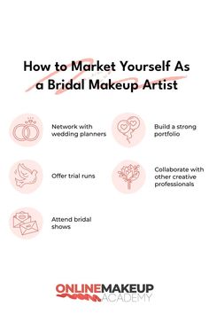 Are you an aspiring makeup artist looking to break into the bridal makeup industry? Learn the tips and tricks you need to know to market yourself as a bridal makeup artist with us!💖 #makeup #bridalmakeup #bridal #weddingmakeup #makeupartistry #makeupartist #beautyindustry Makeup Artist Branding, Market Yourself, Glam Wedding Makeup, Beginners Eye Makeup, Makeup Secret