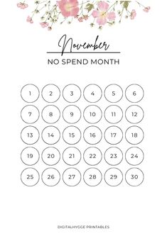 44 No-Spend Month Printables | DigitalHygge Printable