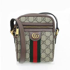 Gucci Gg Supreme Ophidia Crossbody Bag Pvc Leather Brown Approx. H19cm X W14cm X D6cm Gucci Coated Canvas Crossbody Bag, Bags Gucci, Gucci Bags, Brown Color, Gucci Bag, Crossbody Bag, Bag Lady, Gucci, Shoulder Bag