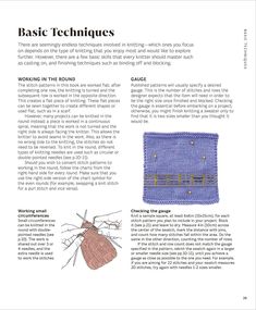 an article about basic techniques for knitting