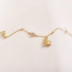 A personal favorite from my Etsy shop https://www.etsy.com/listing/506674692/gold-plated-bear-charm-bracelet-heart Heart Ankle Bracelet, Gifts For Children, Bracelet Heart, Rhinestone Heart, Ankle Bracelet, Cute Bracelets, Kids Jewelry, Heart Bracelet, Ankle Bracelets