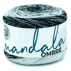 the yarn is black and white with an inscription on it that says mandela ombre