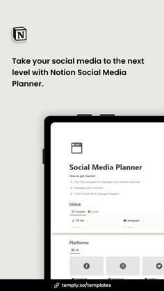 Everything you need to plan your social media content. Free Notion Templates, Business Campaign, Notion Templates, Free Budget, Reading Habits, Media Planner, Social Media Planner