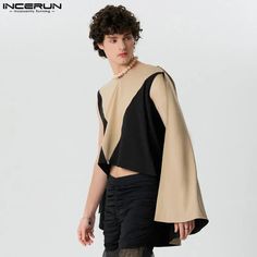 SPECIFICATIONS Brand Name: INCERUN Applicable Scene: Daily Sleeve Length(cm): short（4-16inch） Applicable Season: summer Style: High Street Origin: Mainland China CN: Guangdong Material: POLYESTER Material: SPANDEX Collar: V-Neck Hooded: No Fabric Type: Broadcloth Gender: MEN Pattern Type: Patchwork Tops Type: TEES Item Type: tops Size:S,M,L,XL,2XL,3XL,4XL,5XLFabric Material:95%Polyester+5%SpandexColor:Black,Pink,PurpleSuitable Type:FitStyle:BasicsOccasion:LeisurePattern:Stitching colorThickness:ModerationProduct Description:Men's stitching color sleeveless tops.Label: YesModel Size:MPackage Included:1 * Tops Please note:Thanks to your understanding, the size may be 2 cm / 1 inch inaccurate due to manual measurements. V Neck Blouses, Clubwear Tops, Shirt Oversize, Summer T Shirts, Patchwork Top, T Shirt Oversize, T Shirt Oversized, V Neck Blouse, British Indian