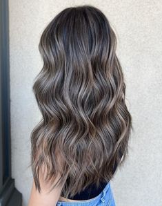 Ash Brown Ribbons to Hide Gray Brown Hair Color Styles, Ash Brown Hair With Highlights, Ash Brown Hair Dye, Ash Brown Highlights, Hair Color Styles, Light Ash Brown Hair, Grey Brown Hair, Cold Hair, Brown Hair Trends