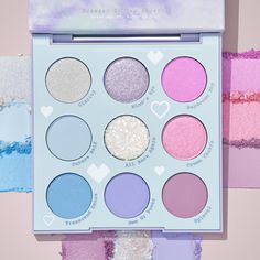 Kids Makeup Pallet Free, Little Twin Stars Makeup Palette, Disney Eyeshadow Palette, Kawaii Aesthetic Makeup, Color Pop Eyeshadow Looks, Color Pop Eyeshadow, Eyeshadow Palette Aesthetic, Makeup Geek Eyeshadow Palette, Cotton Candy Makeup