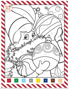 the christmas coloring page for kids