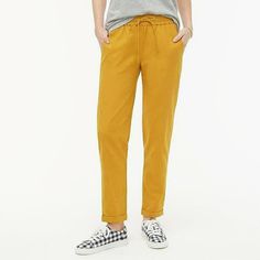 J Crew Factory Linen Drawstring Pant Yellow Size 0 AL464 Fast-Free Shipping from NC! Here at “rosebuysnsells” we specialize in overstocks, over-runs, and lightly to moderately damaged packaging.  All items are 100% GUARANTEED to be in new /as described condition with occasional package damage.  When this is the case the contents are in new, sealed and undamaged condition or your money back... We ask if there is ANY reason you feel that you can't leave positive feedback to let us know so that we Linen Drawstring Pants, Pant For Women, J Crew Style, Dress Closet, Pregnancy Wardrobe, Denim Shoes, Pajama Shirt, Fit N Flare Dress, Pants Straight