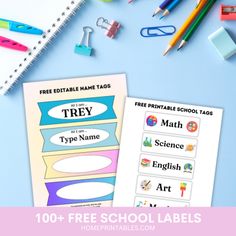 free printable name tags for kids to use in their homeschool or classroom