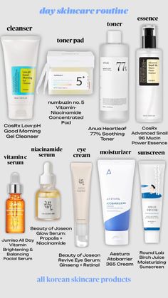 AM Skincare Routine #skincare #skincareproducts #koreanskincare #koreanbeauty #selfcare #morningroutine #beauty Korean Skincare Retinol, Skin Care Needs, Am Skin Care Routine, Skincare Routine Combination Skin, Am Skincare Routine, Am Skincare, Korean Skin Care Secrets, Haut Routine, Skincare For Oily Skin