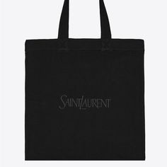 Authentic: Tote In Black Fleece, Embroidered Logo, New, Never Used, Stored In Original Box. The Saint Laurent Signature. Dimensions: 39,5 X 39,5 Cm / Handles: 22cm Srd Exclusive 100% Cotton Style Id 754085rdt741000 Made In Portugal Traveling Essentials, Ysl Tote Bag, Ysl Tote, Saint Laurent Tote, Large Leather Bag, Saint Laurent Bags, Yves Saint Laurent Bags, Leather Baby, The Saint