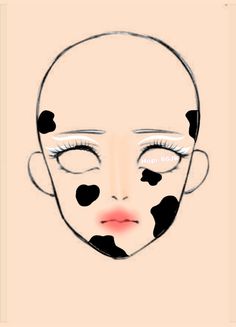 Halloween Makeup Looks Drawing, Fried Strawberries, Makeup Emo, Anime Eye Makeup, Makeup Drawing, Anime Makeup, Makeup Face Charts, Face Art Makeup, Graphic Makeup