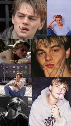 many different pictures of young men with their mouths open