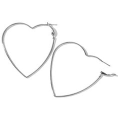 The heart symbol is widely recognized not only as a symbol of love but of compassion, joy, and charity. available in gold and silver * free of lead, nickel, and cadmium Metal Heart-shaped Earrings For Anniversary, Metal Heart Earrings For Anniversary, Pierced Open Heart Metal Jewelry, Anniversary Heart Earrings In Metal, Anniversary Heart-shaped Metal Earrings, Valentine's Day Anniversary Metal Hoop Earrings, Valentine's Day Nickel-free Hoop Earrings, Silver Hoop Jewelry For Valentine's Day, Metal Heart Hoop Earrings For Anniversary