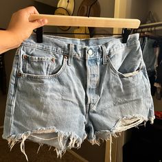 Brand New Removed The Tags Before Trying On Levi Shorts, Levi's, High Waist, Color Blue, High Waisted, Womens Shorts, Brand New, Tags, Women Shopping