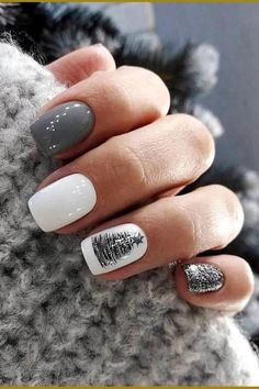 With the colder temperatures and shorter days, we’re spending more time at home now so why not take the time to try some of these fabulous winter nail art ideas! Gorgeous winter nails can add cheer to those cold winter blues. #nails #nailart #winter #winternailart Nails Xmas, Square Nail Designs, Short Square Nails, Nails Christmas, Cute Gel Nails, 50 Christmas