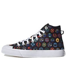 adidas Craig Karl x adidas originals Nizza Hi Rf 'Black White' GZ1331 (SNKR/Skate/Casual/Unisex/High Top/Crossover) Craig And Karl, High Top, Crossover, Adidas Originals, High Tops, Black White, Adidas, Black And White, The Originals