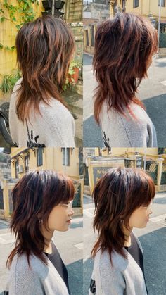 Short In Front Long In Back Haircut, Mullet Hairstyle Women Medium, Shag Hairstyle With Bangs, Shaggy Mullet Round Face, Short Fox Haircut, Subtle Jellyfish Haircut, Shag Haircut 360, Short Shag Hairstyles With Bangs, Layered Mullet Female