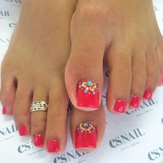 Spring Pedicure, Pedicure Designs Toenails, French Pedicure, Pretty Toe Nails, Summer Toe Nails, Cute Toe Nails, Pedicure Designs, Toe Nail Designs, Pedicure Nail Art