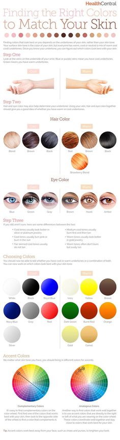 Finding the Right Colors to Match Your Skin (INFOGRAPHIC) - Skin Care Permanente Make-up, Best Makeup Tutorials, Makeup Tip, Color Guide, Makijaż Smokey Eye, Dewy Skin, Wedding Idea, روتين العناية بالبشرة, All Things Beauty