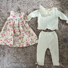 *Dress Is Brand New, White Set Is Gently Used* Ralph Lauren Dress + Hat: Size 12m Matching White Set: Size 12m White Long Sleeve Ralph Lauren Dress, Ralph Lauren Long Sleeve White Dress, Ralph Lauren White Long Sleeve Dress, Cream Sets For Playtime In Spring, Cream Playtime Sets For Spring, Spring Dress-up Sets In White, White Dress-up Sets For Spring, Cute Cream Sets For Spring, Fitted Sets For Spring Dress-up