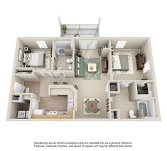 the floor plan of a two bedroom apartment