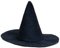 Black Felt Hat For Halloween Costume, Felt Witch, Felt Witch Hat, Simple Fabric, Tabletop Display, Black Felt, Witch Hat, Solid Black, Halloween Decorations