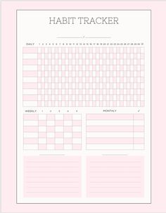 My favorite Habit Tracker freedailyplannerprintable #vacationplanner. Kawaii Habit Tracker, Weekly Habit Tracker Template, Monthly Habit Tracker Template, Ipad Journaling, Habit Tracker Printable Monthly, Habits Planner, Week Tracker, Habit Tracker Weekly, Habit Tracker Monthly