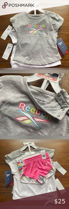 •NWT•3-Piece Reebok Baby Girl Sporty Set Sporty Set, 3 Piece, The Go, Outfit Inspo, Plus Fashion, Fashion Trends, Dresses