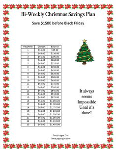 the christmas savings plan for children is shown in red and green poinsettis