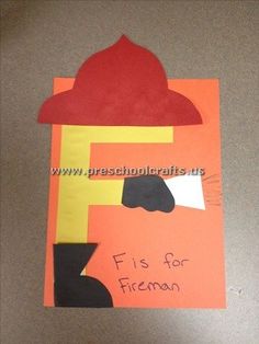 a fireman's hat made out of construction paper