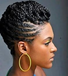 Flat Twist Updo, Twisted Hair, Mohawk Braid, Twisted Updo, Flat Twist, Penteado Cabelo Curto, Natural Hair Inspiration, Natural Styles